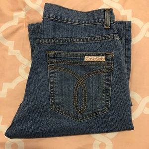 Calvin Klein boot cut blue jeans